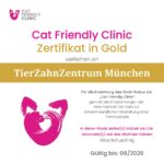 Cat Friendly Zertifikat in Gold fürs TierZahnZentrum